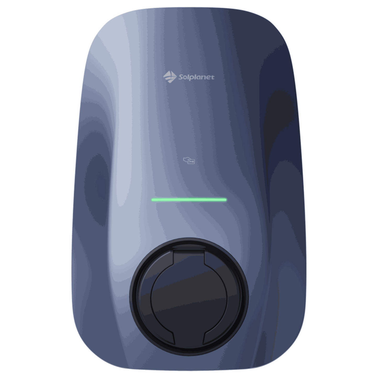 Borne de recharge Solplanet EV charger 22kW, RFID/NFC, WIFI+Bluethooth+RS485, Morandi Blue, w/shutter socket+ETH triphasée - SOL22H-WSS