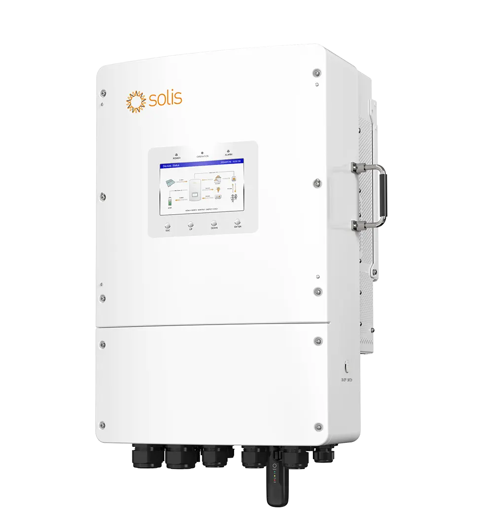Onduleur Solis S6, 12kW/12kVA, hybride, triphasé, S6-EH3P12K02-NV-YD-L, 2 MPPT, DC SW, pour batteries LV, écran 7", compteur & S2-WL-ST dans la boite- 5 ans de garantie