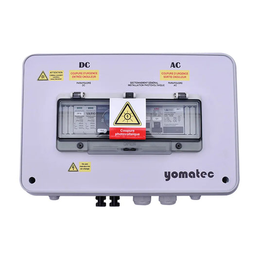 Coffret de protection compact AC/DC avec diff. 300mA type B pour onduleur monophasé SolarEdge SE8000H-RWB Home Hub - M40B300-2-Y