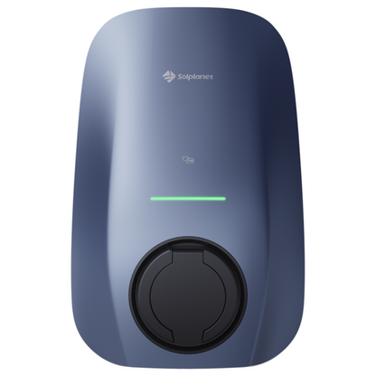 Borne de recharge Solplanet EV charger 22kW, RFID/NFC, WIFI+Bluethooth+RS485, Morandi Blue, w/shutter socket+ETH triphasée - SOL22H-WSS Thumbnail-1