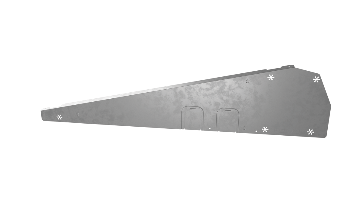Déflecteur de vent droit FlatFix Fusion (Profilé de base  1030mm - 11077mm) - Esdec -