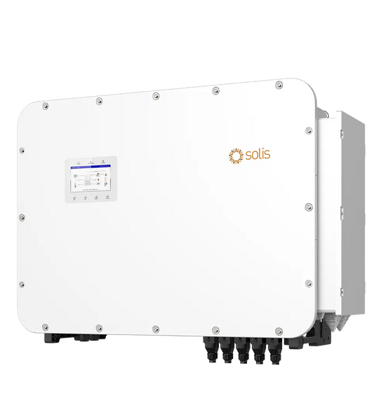 Onduleur Solis S6, 100kW/100kVA, hybride, triphasé, S6-EH3P100K10-NV YD-H, 10 MPPT, DC SW, Dual HV Battery Port, Backup Port, Smart Port, Display 7", AFCI, compteur & S2-WL-ST dans la boite - 5 ans de garantie