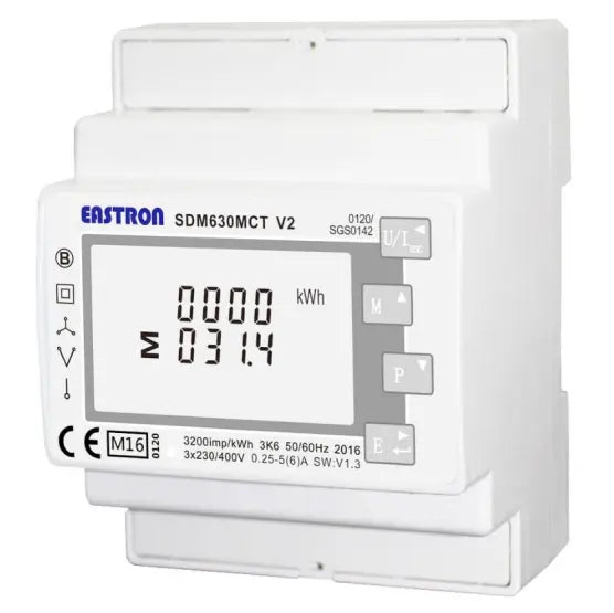 Compteur 3ph Meter pour 3Ph Hybrid > 12kW (supérieur à 120A) (3x300A CT) pour onduleurs à couplage AC Solis (S6-EA1P5K-L) sur installation triphasée - Meter-3P-Eastron V2 (With CT)