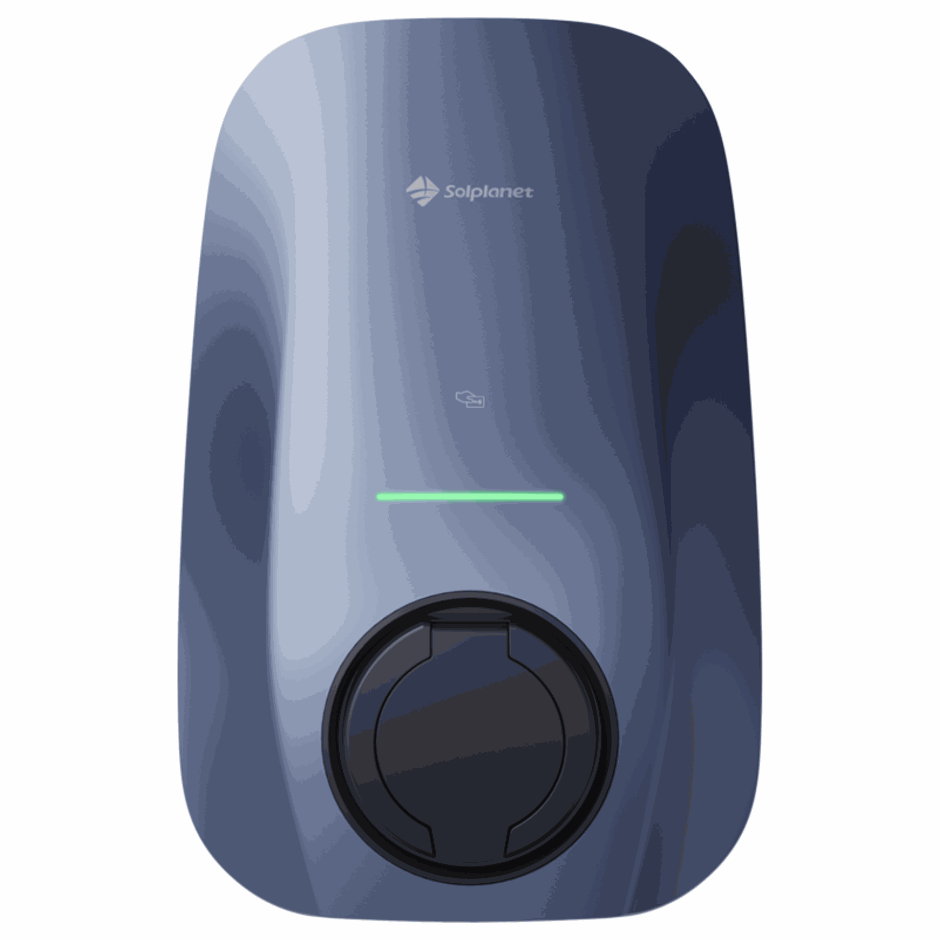Borne de recharge Solplanet EV charger 22kW, RFID/NFC, WIFI+Bluethooth+RS485, Morandi Blue, w/shutter socket+ETH triphasée - SOL22H-WSS