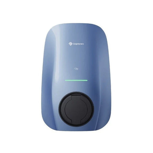 Borne de recharge Solplanet EV charger 7.4kW, RFID/NFC, WIFI+Bluethooth+RS485, Morandi Blue, w/shutter socket+ETH monophasée - SOL7.4H-WSS