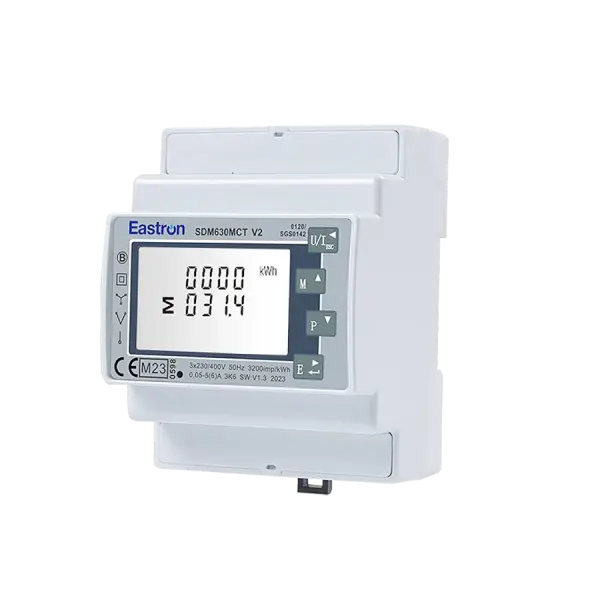 Compteur 3PH 220/380V Elect. Meter 3x1(6)A, external CT, 50Hz, DIN-rail pour onduleurs triphasés hybrides RHI Solis et Solplanet - Meter-3P-RHI-Eastron (With CT)