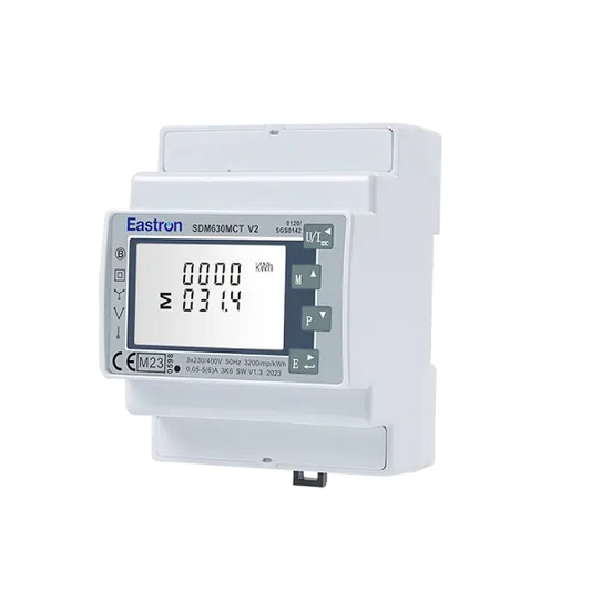 Compteur 3PH 220/380V Elect. Meter 3x1(6)A, external CT, 50Hz, DIN-rail pour onduleurs triphasés hybrides RHI Solis et Solplanet - Meter-3P-RHI-Eastron (With CT)