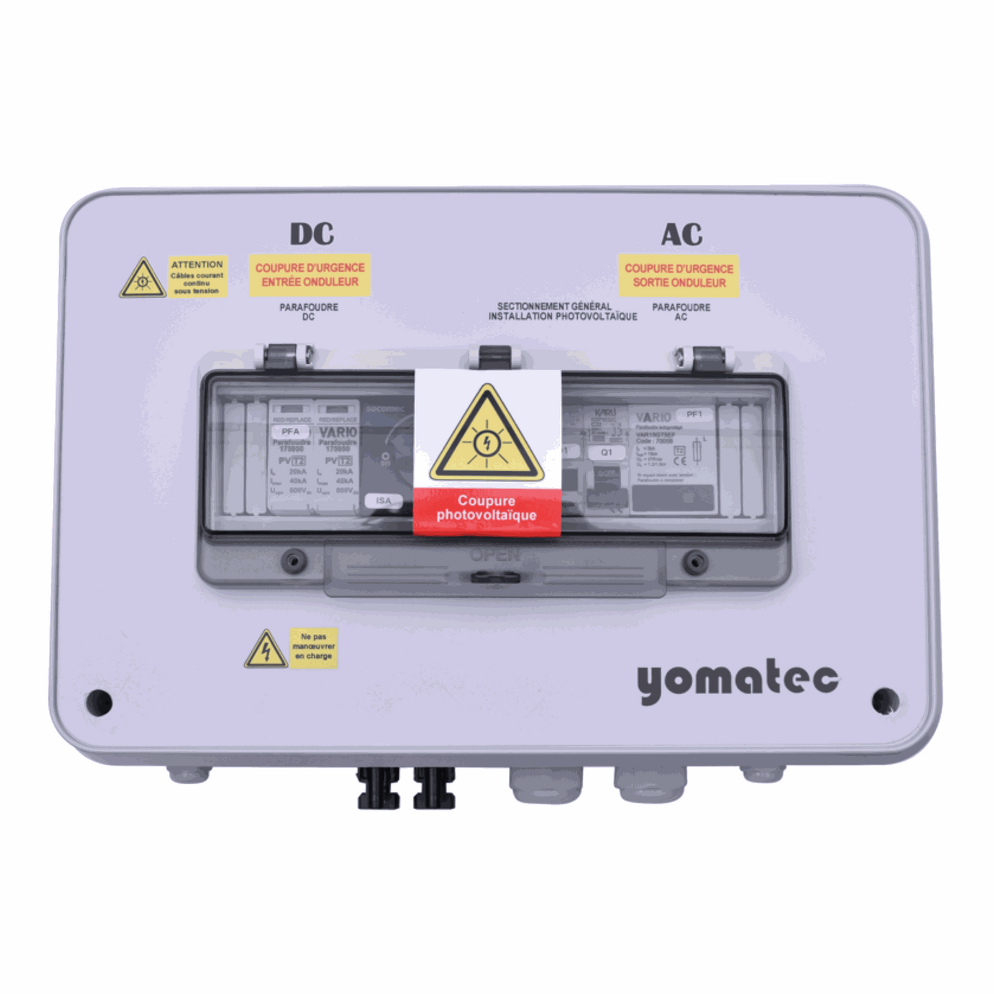 Coffret de protection compact AC/DC pour onduleurs triphasés SolarEdge SE3K/SE4K/SE5K-RWBTEBEN4 chaines courtes - SE5K-RWB Home Hub - T10A300-1-Y