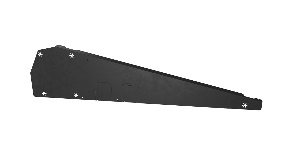 FlatFix Fusion - Déflecteur de vent gauche Noir (Profilé de base 1030mm - 1077mm) - Esdec -