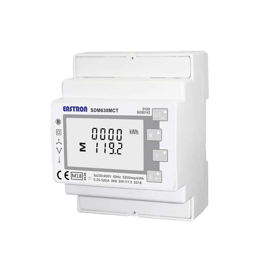 Compteur d’énergie  SDM630MCT 100A/40mA, Single CT Channel, Chint RoHS (Three-Phase, 3 CTs, with 5m Communication Cable) - Kstar résidentiel
