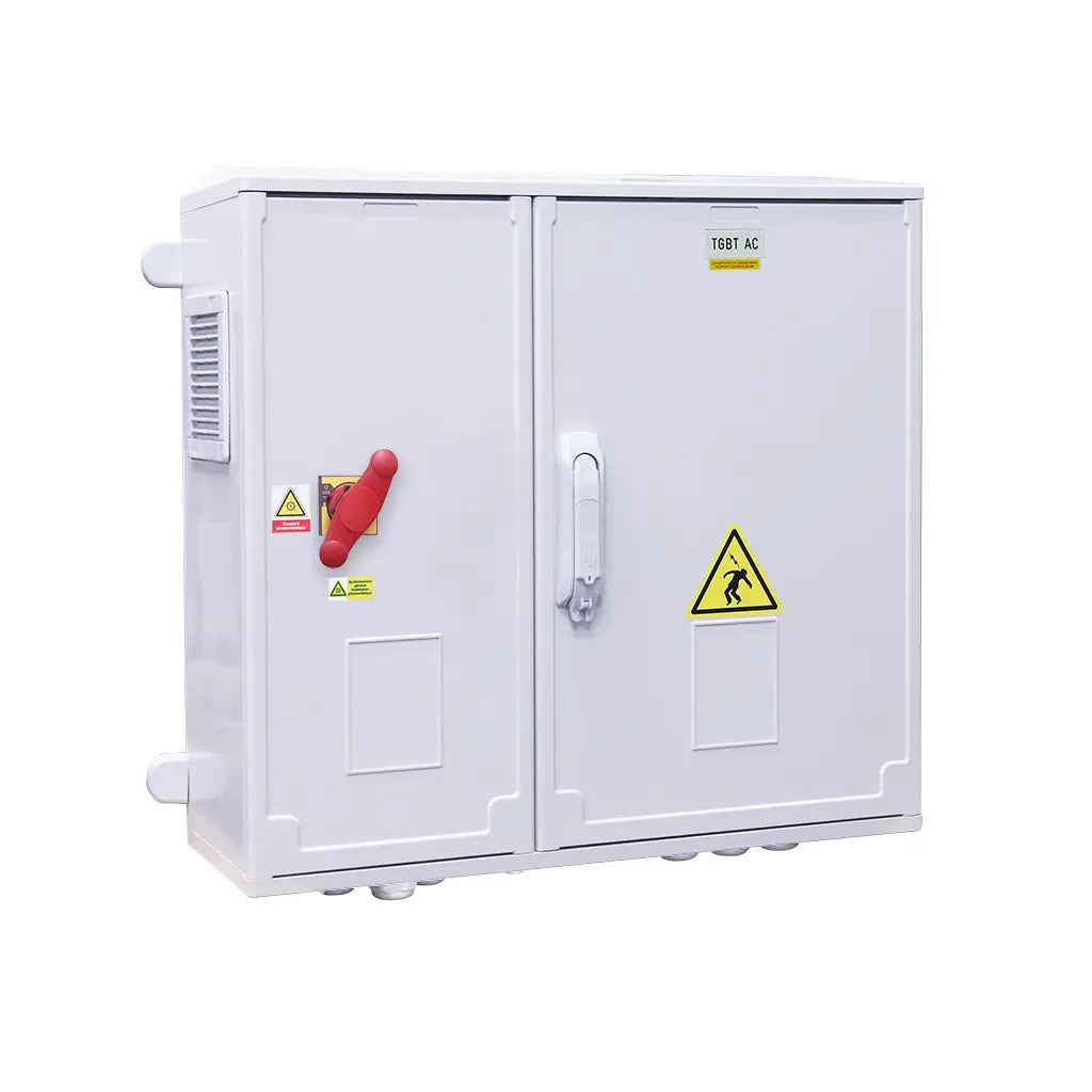 TGBT AC avec différentiel réglable pour 2 onduleurs SolarEdge SE100K, 400Vac - IS 400A - Poignée déportée en façade - 2x C160A (Schneider) - SW2550